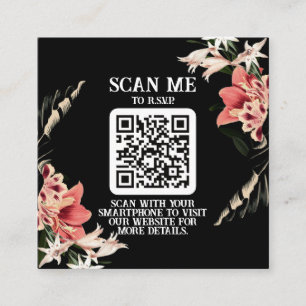 D'accompagnement Carte Mariage QR Code foncé et Moody