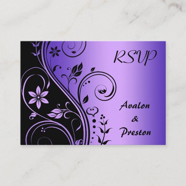 D'accompagnement Carte Mariage RSVP Flower (Devant)