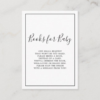 D'accompagnement Carte Minimaliste pour Baby Shower : Livres