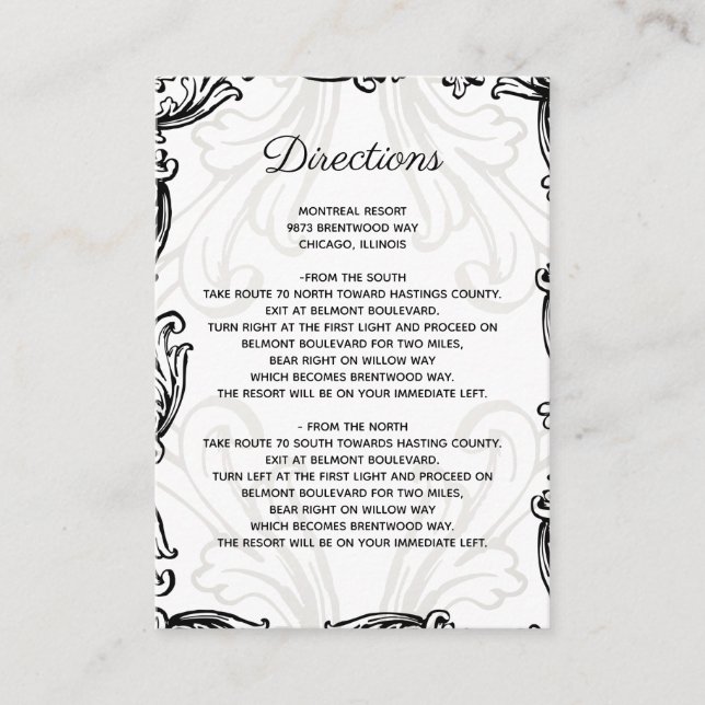 D'accompagnement Carte Monogram Black Gold Vintage (Devant)