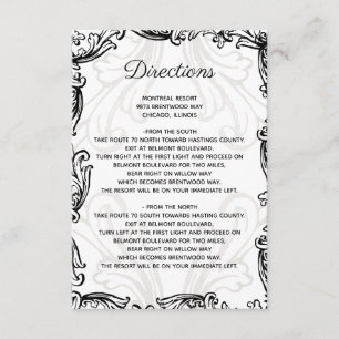 D'accompagnement Carte Monogram Black Gold Vintage