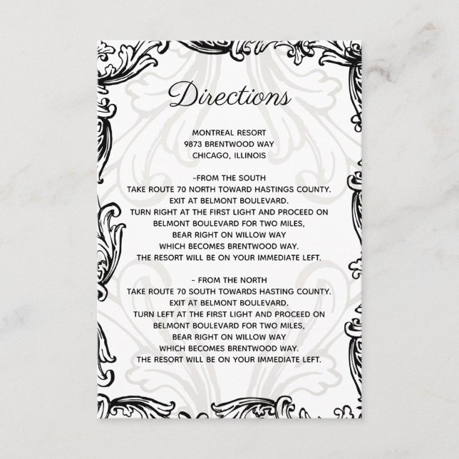 D'accompagnement Carte Monogram Black Gold Vintage (Devant)