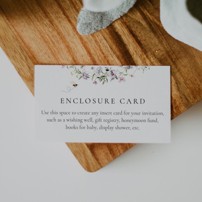 D'accompagnement Carte personnalisée avec abeille et lavande (Créateur téléchargé)