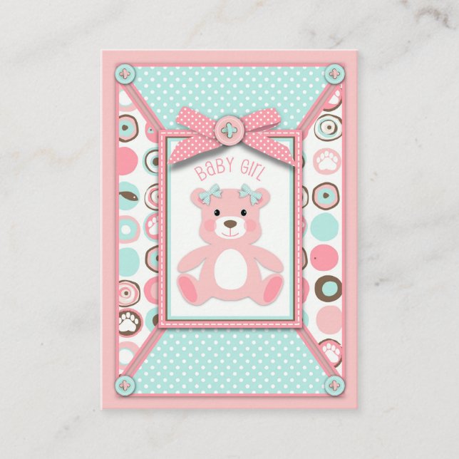D'accompagnement Carte pour notes de rappel de la fille de l'ours (Devant)