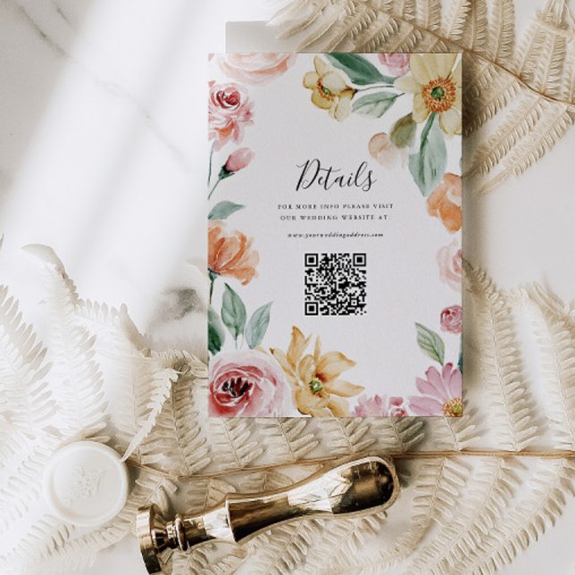 D'accompagnement Carte QR avec détails de l'invitation de mariage S (Créateur téléchargé)