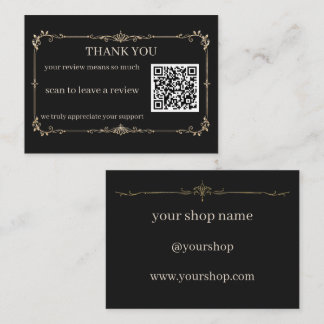 D'accompagnement Carte QR de remerciement pour petite entreprise en