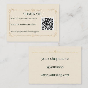 D'accompagnement Carte QR de remerciement pour petite entreprise en