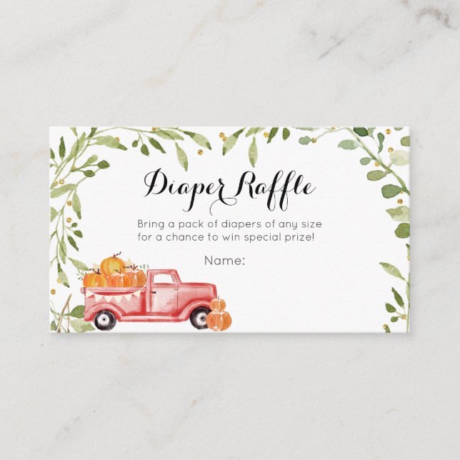 D'accompagnement Carte rabat Citrouille Automne Baby shower de cami (Devant)