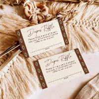 Carte Raffin Rustique Boho Aztec Ouest