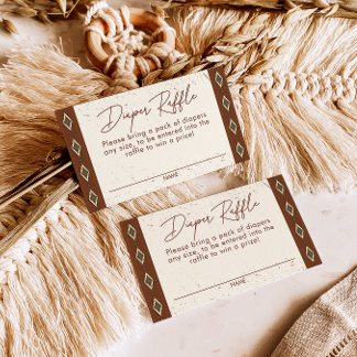 D'accompagnement Carte Raffin Rustique Boho Aztec Ouest