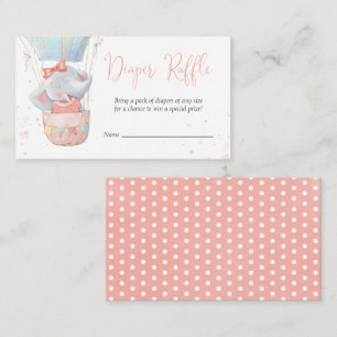 D'accompagnement Carte Raffle Baby shower de couche Eléphant mignon