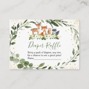 D'accompagnement Carte Raffle de la couche animale de la forêt vert
