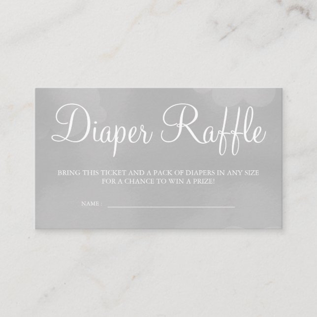 D'accompagnement Carte Raffle Gris Starry Sky Diaper Tickets (Devant)