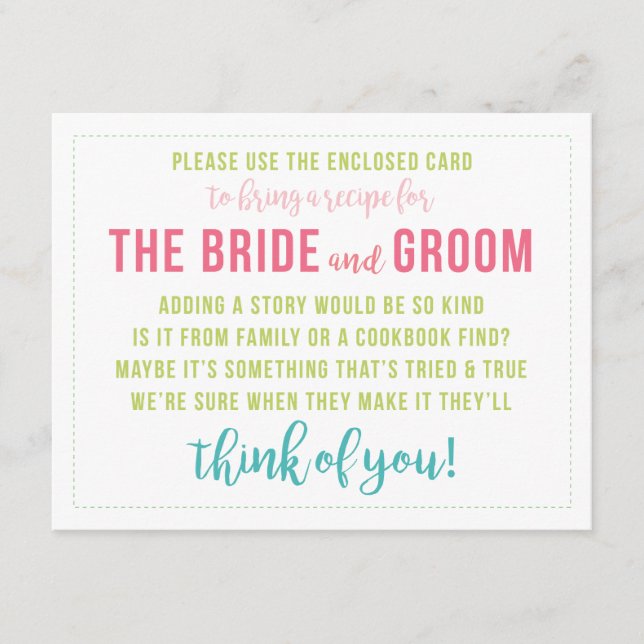 D'accompagnement Carte Recette De Couleur Lumineuse Carte Cabine De (Devant)