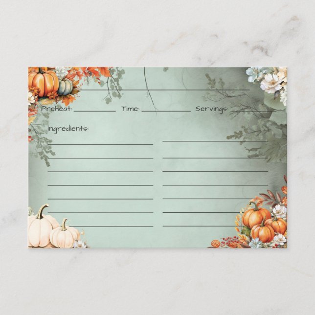 D'accompagnement Carte Recette Gourdeuse (Devant)