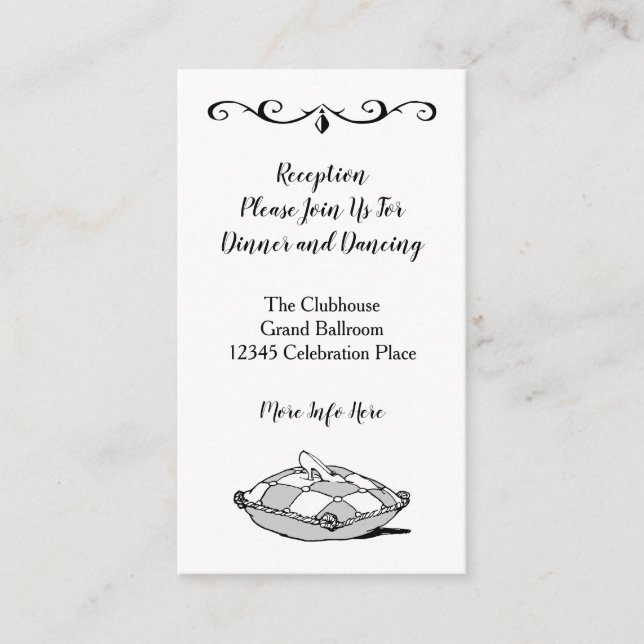 D'accompagnement Carte Retro Cinderella Black White personnalisée (Devant)