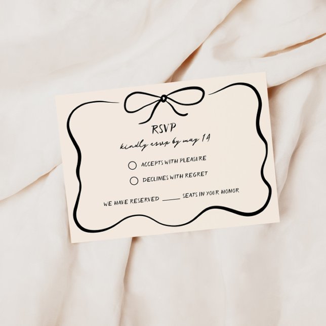 D'accompagnement Carte RSVP de mariage à main vintage (Créateur téléchargé)