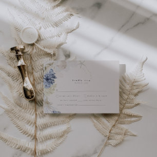 D'accompagnement Carte RSVP de mariage côtier élégant