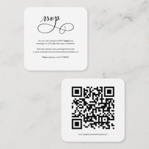 D'accompagnement Carte RSVP de mariage de code QR de script de budg