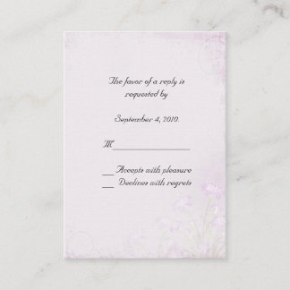 D'accompagnement Carte RSVP florale Lavender