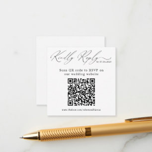 D'accompagnement Carte RSVP Mariage de code QR moderne