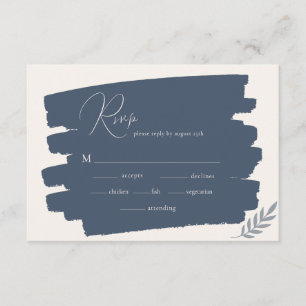 D'accompagnement Carte RSVP minimaliste Feuille moderne
