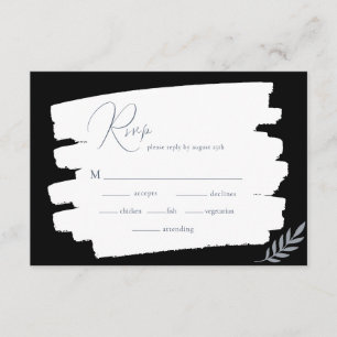 D'accompagnement Carte RSVP minimaliste Feuille moderne
