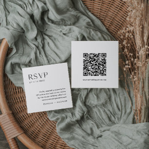 D'accompagnement Carte RSVP minimaliste HARLOW, insertion de code Q