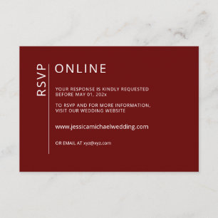 D'accompagnement Carte RSVP minimaliste Rouby Red en ligne
