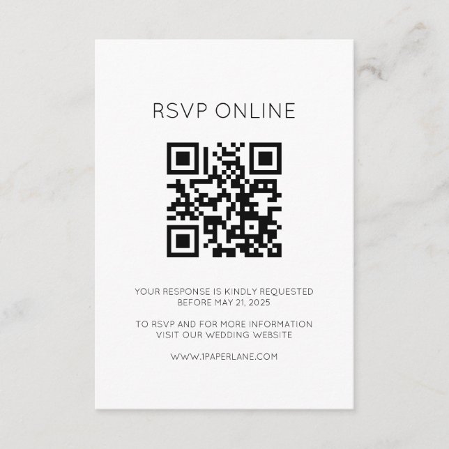 D'accompagnement Carte RSVP Monogramme en ligne (Devant)