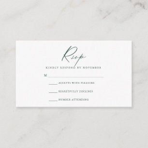 D'accompagnement Carte RSVP Script Moderne