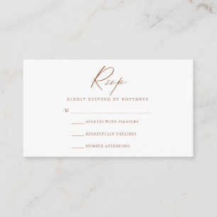 D'accompagnement Carte RSVP Script Moderne