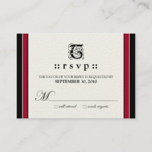 D'accompagnement :: Carte RSVP simple 3,5 x 2,5 po