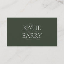 Carte RSVP simple moderne foncé vert