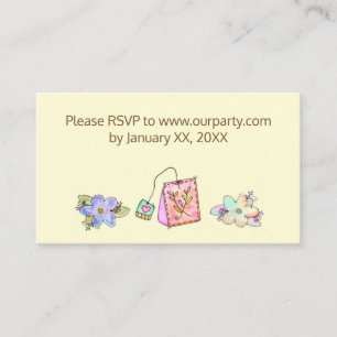 D'accompagnement Carte RSVP Tea Party