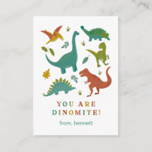 Carte Saint-Valentin Dinomite Dinosaur