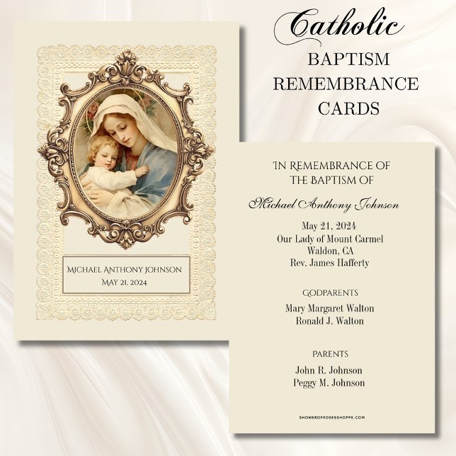 D'accompagnement Carte Sainte de Remembrance de Baptême de Bébé Cat (Créateur téléchargé)