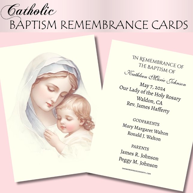 D'accompagnement Carte Sainte de Remembrance de Baptême de Bébé Cat (Créateur téléchargé)