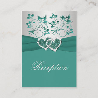 D'accompagnement Carte Turquoise RIBBON IMPRIMÉE, Boîtier Floral Ar