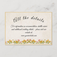 Carte Victorian Meadow jaune boîtier