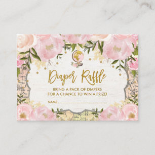D'accompagnement Carte vintage Diaper Raffle Voyage Aventure bébé