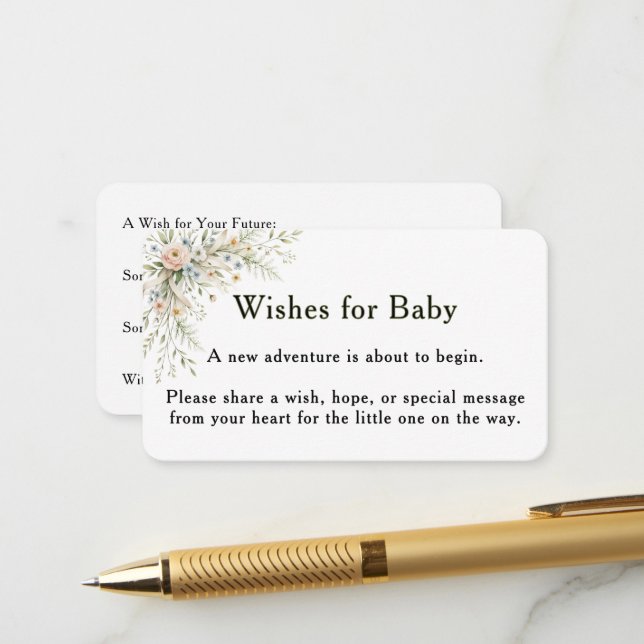 D'accompagnement Carte Vœux pour Bébé Baby In Bloom (Devant/Arrière en situation)
