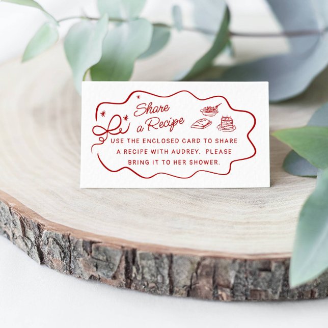 D'accompagnement C'est l'amour, carte de recette Red Doodle (Créateur téléchargé)