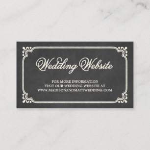 D'accompagnement Chalkboard Union Carte du site web de mariage