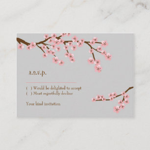 D'accompagnement Cherry Blossom Garden Wedding Carte RSVP