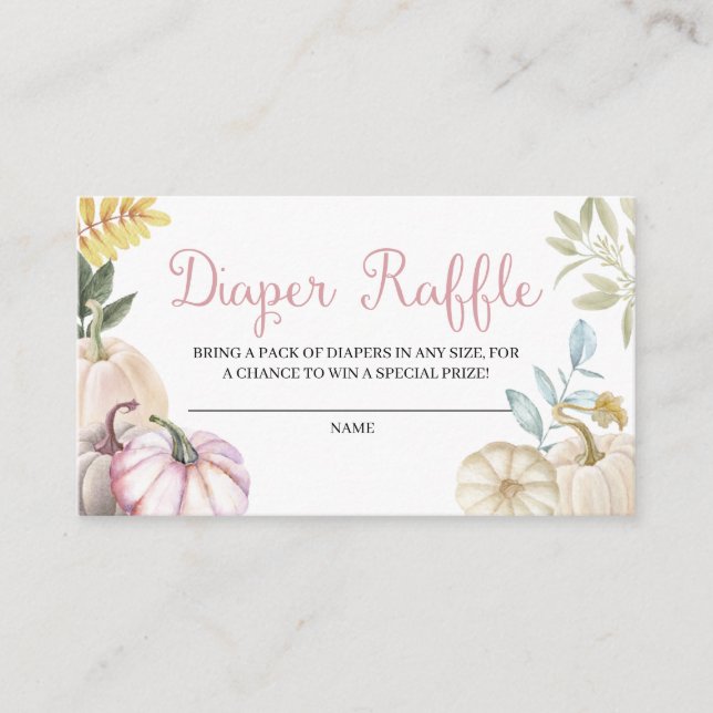 D'accompagnement Citrouille Automne Autumn Diaper Raffin Carte de f (Devant)