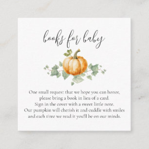 D'accompagnement Citrouille Baby shower Demande de carte Insertion