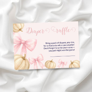 D'accompagnement Citrouille de couche rose Baby shower de la carte