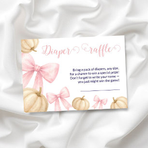 D'accompagnement Citrouille de couche rose Baby shower de la carte