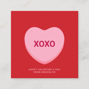 D'accompagnement Coeur de conversation rose rouge XOXO carte Saint 